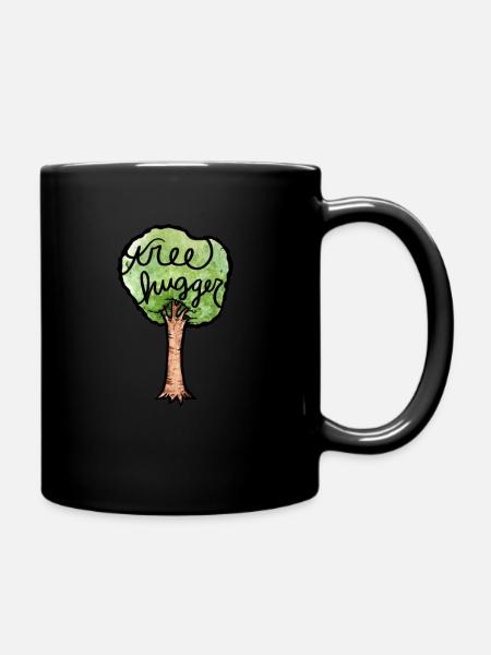 tree hugger - Full Colour Mug - black