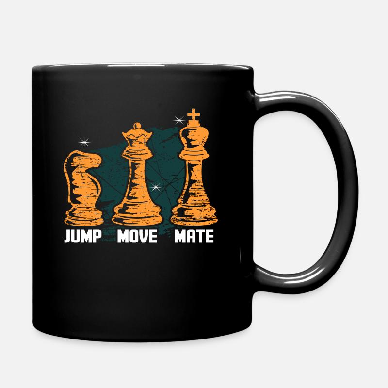 Schach - Tasse einfarbig - Schwarz