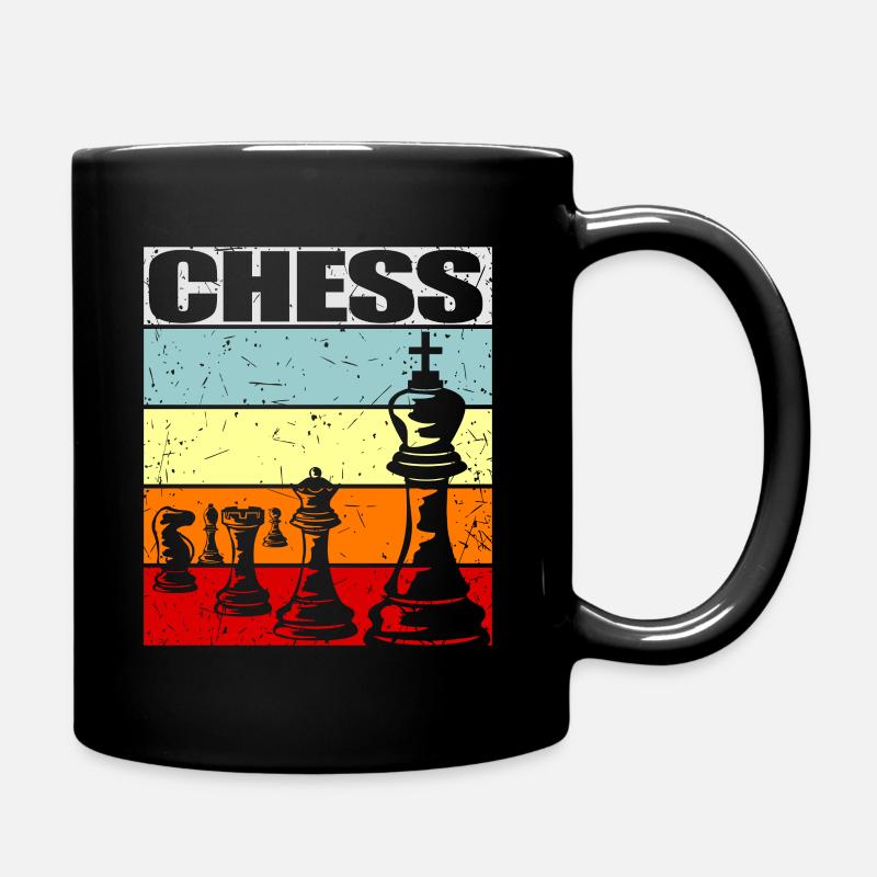 Schach - Tasse einfarbig - Schwarz