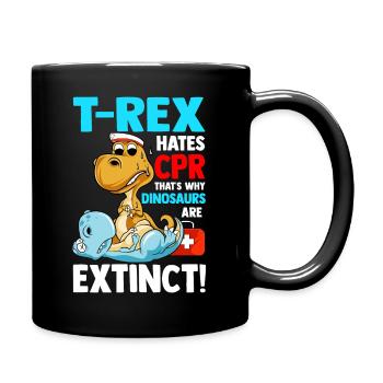 Infirmière hôpital dinosaures drôle - Mug uni - noir - Droite