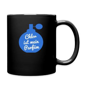 Chlor ist mein Parfüm Bademeister Schwimmer - Tasse einfarbig - Schwarz - Rechts