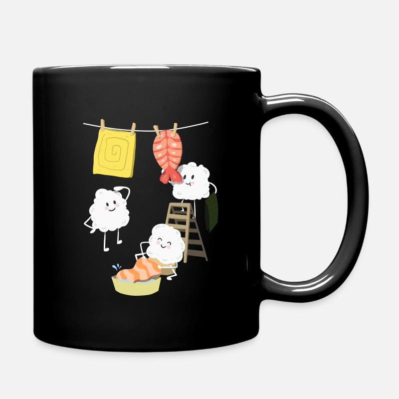 Kawaii Sushi Wäsche - Tasse einfarbig - Schwarz