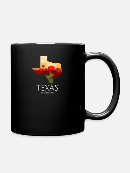 Texas Proud State Motto The Lone Star State - Mug uni - noir