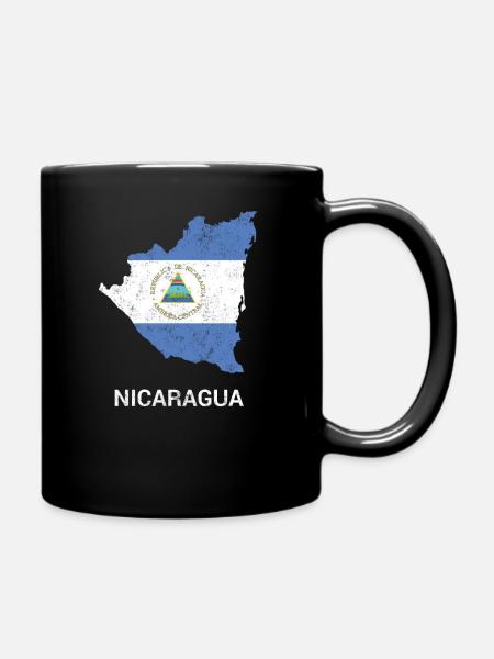 Carte et drapeau du Nicaragua - Mug uni - noir