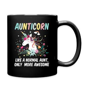 Tante Horn wie eine normale Tante nur fantastischer - Tasse einfarbig - Schwarz - Rechts