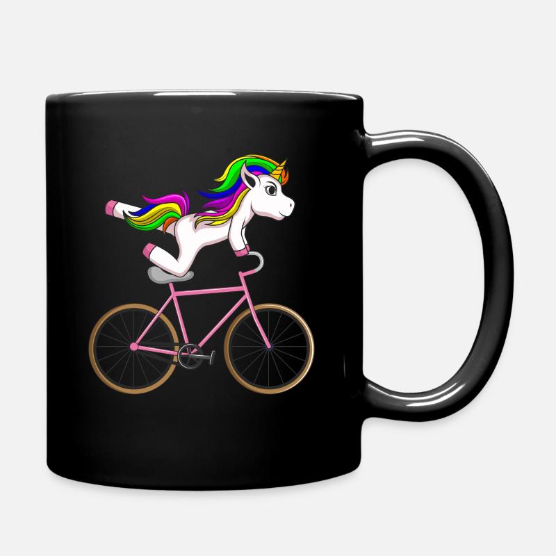 Kunstrad Einhorn Kunstradfahren - Tasse einfarbig - Schwarz