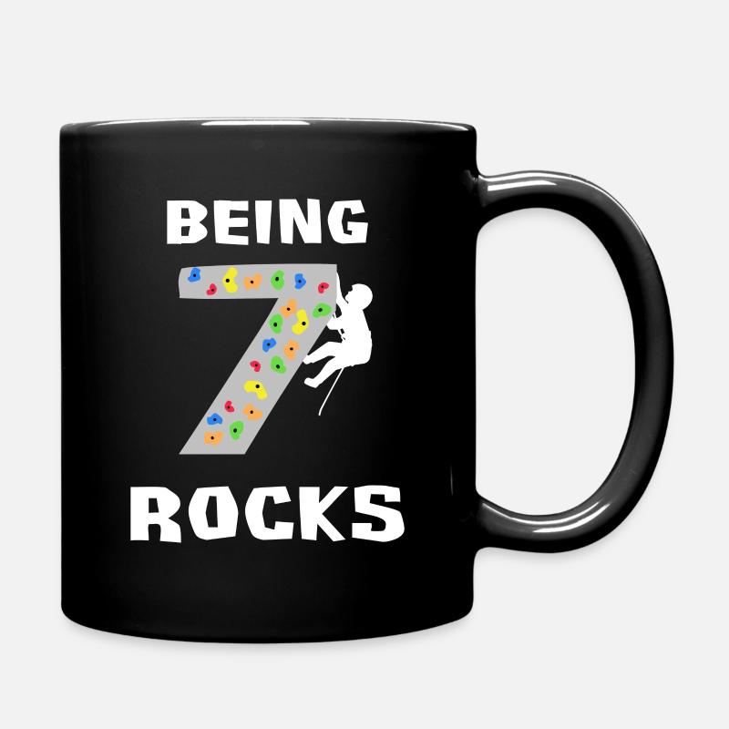 Als 7 Rocks Rock Climbing Bouldering Geburtstag - Tasse einfarbig - Schwarz
