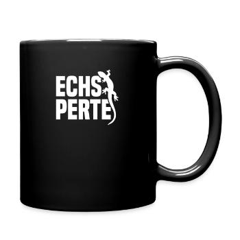Echsperte Echse Echsen Reptil Reptilien Tierpflger - Tasse einfarbig - Schwarz - Rechts