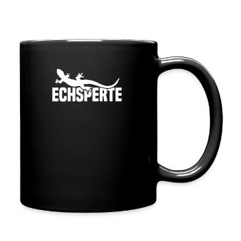 Echsperte Echse Echsen Reptil Reptilien Tierpflger - Tasse einfarbig - Schwarz - Rechts