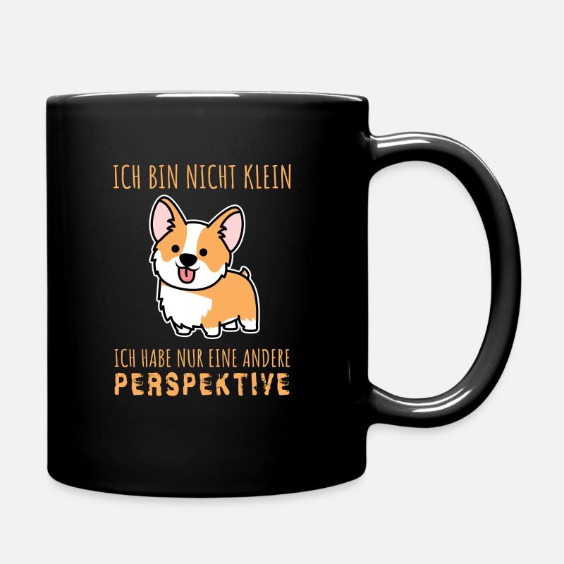 Ich bin nicht klein - Welsh Corgi Hunde Hunderasse - Tasse einfarbig - Schwarz