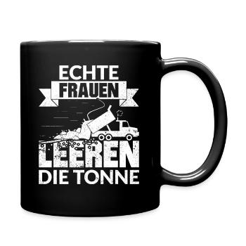 ECHTE FRAUEN LEEREN DIE TONNE - Tasse einfarbig - Schwarz - Rechts