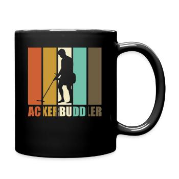 Ackerbuddler Sondeln Metalldetektor - Tasse einfarbig - Schwarz - Rechts