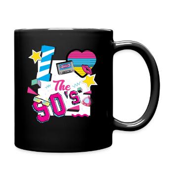 love 90 music love saying gift idea - Full Colour Mug - black - Right