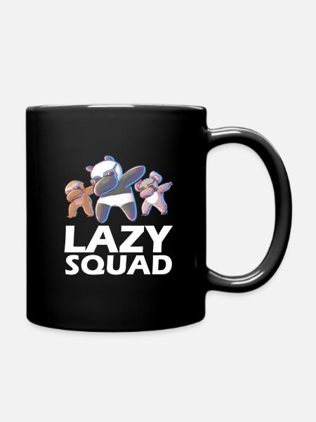 Lazy Squad - Dabbing Panda Sloth Koala Bear - Full Colour Mug - black