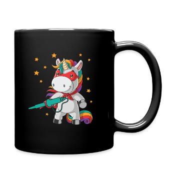 Soldering a unicorn - Full Colour Mug - black - Right