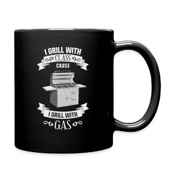 Gas grill grilling BBQ gas grill grill master - Full Colour Mug - black - Right