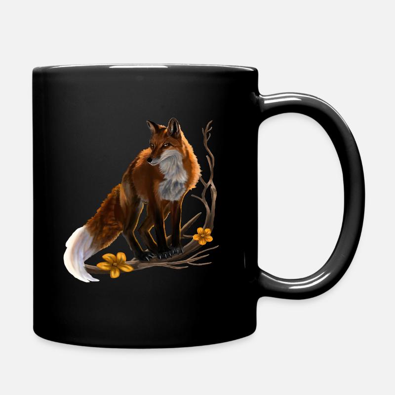 fox - Full Colour Mug - black