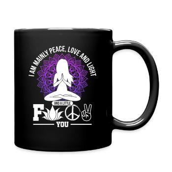Hippie yoga - Full Colour Mug - black - Right