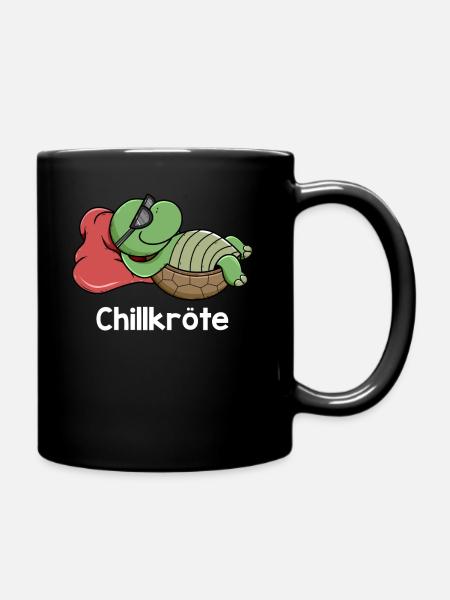 Chillkröte Schildkröte Geschenk - Tasse einfarbig - Schwarz