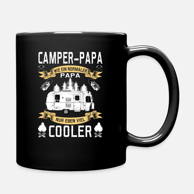 Camper Papa Cooler Camping Hobby Geschenk - Tasse einfarbig - Schwarz