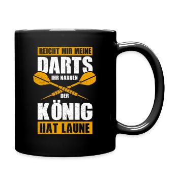 Reicht mir meine Darts ihr Narren .. Dart Darter - Tasse einfarbig - Schwarz - Rechts