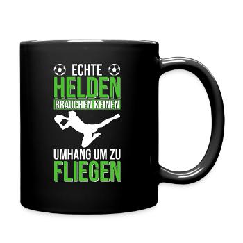 Torwart Torhüter Keeper Fussball - Tasse einfarbig - Schwarz - Rechts