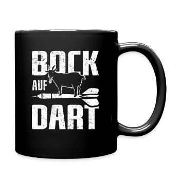 Darts Dartpfeil Dartscheibe - Tasse einfarbig - Schwarz - Rechts