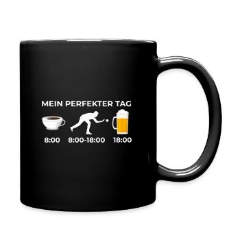 Boule Boccia Petanque Boßeln - Ma journée parfaite - Mug uni - noir - Droite