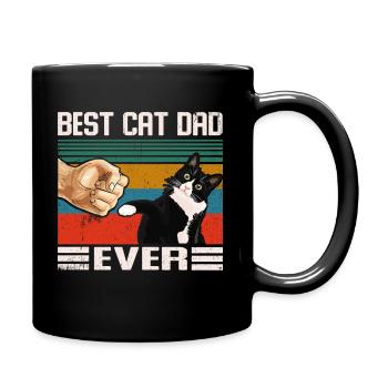 Best Cat Dad Ever Black cat best cat dad - Full Colour Mug - black - Right