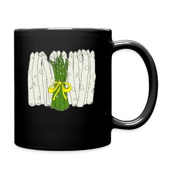 Spargel - Tasse einfarbig - Schwarz - Rechts