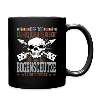Bogenschiessen - Tasse einfarbig - Schwarz - Rechts