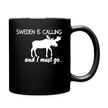 Schweden Urlauber Wanderer Skandinavien Reise Fans - Tasse einfarbig - Schwarz - Rechts