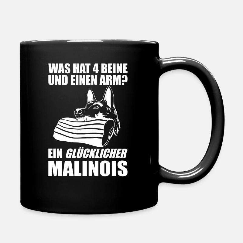 Glücklicher Malinois Lustiger Spruch Meme - Tasse einfarbig - Schwarz
