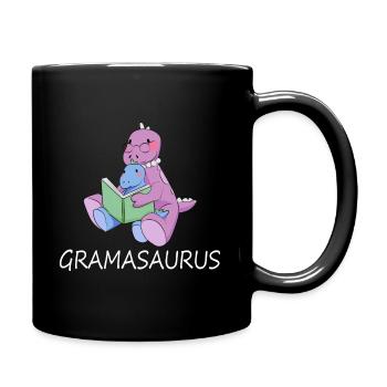 Gramasaurus Grandma Tyrannosaurus TRex - Full Colour Mug - black - Right