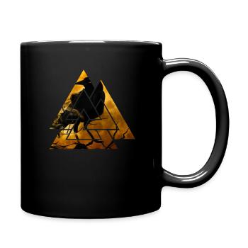 Rabe Wikinger Raben Valknut Geschenk - Tasse einfarbig - Schwarz - Rechts