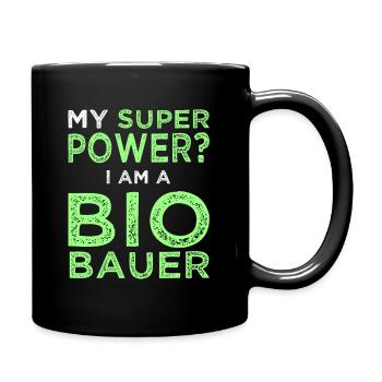 Superpower Super Power Organic Farmer Organic Farmer Held Hof - Mug uni - noir - Droite