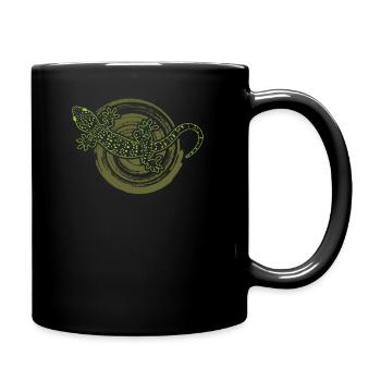 Geckos Pet Shirt Geschenkidee - Tasse einfarbig - Schwarz - Rechts