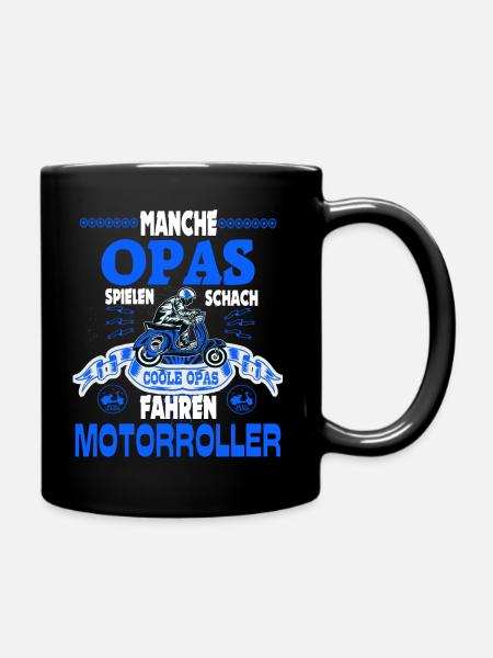 MANCHE OPAS SPIELEN SCHACH COOLE OPAS FAHREN.. - Tasse einfarbig - Schwarz