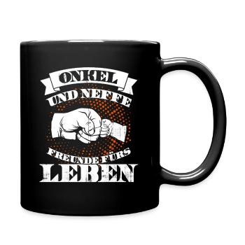 onkel und neffe - Tasse einfarbig - Schwarz - Rechts