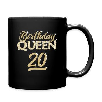 BIRTHDAY QUEEN 20e anniversaire cadeau pour les femmes - Mug uni - noir - Droite