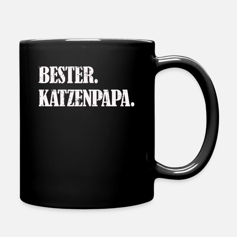 Bester. Katzenpapa. - Tasse einfarbig - Schwarz