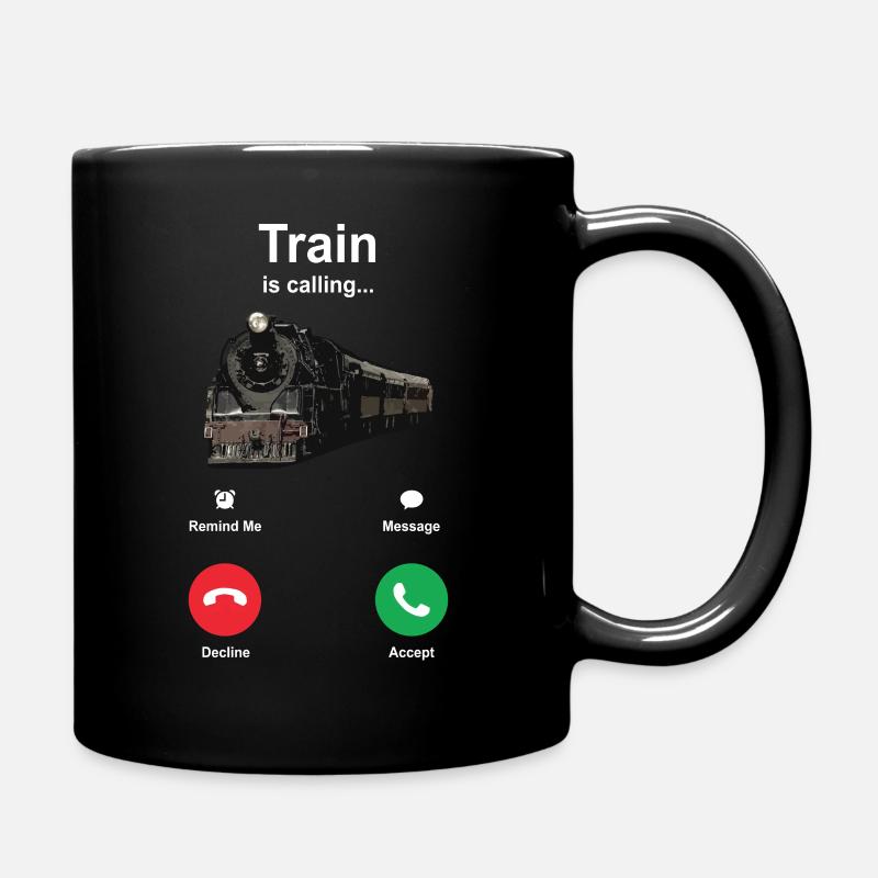 train - Full Colour Mug - black
