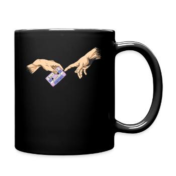 Vaporwave Cassette Gott Aesthetic Synthwave Shirt - Tasse einfarbig - Schwarz - Rechts