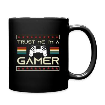 Trust me Im a gamer Gamer Nerd lustiger spruch - Tasse einfarbig - Schwarz - Rechts