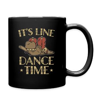 Linedance Tanz Dance Country Western Line Dance - Tasse einfarbig - Schwarz - Rechts