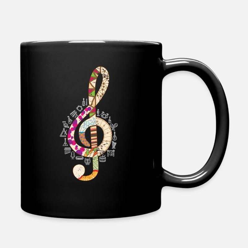 Notenschlüssel Klassische Musik - Tasse einfarbig - Schwarz