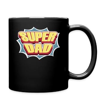 Superdad Superpapa Superheld Bester Vater Papa - Tasse einfarbig - Schwarz - Rechts