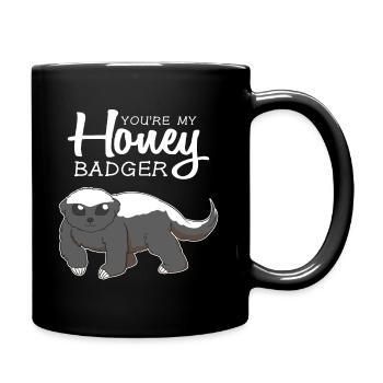You're My Honey Badger Romantic Pun - Full Colour Mug - black - Right