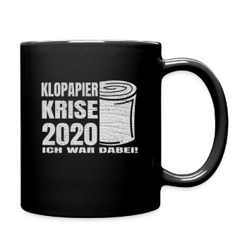 Klopapierkrise 2020 - Ich war dabei! - Tasse einfarbig - Schwarz - Rechts