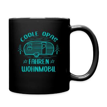 Coole Opas fahren Wohnmobil - Tasse einfarbig - Schwarz - Rechts